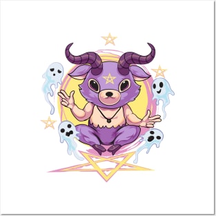 Kawaii Baphomet Pastel Goth Posters and Art